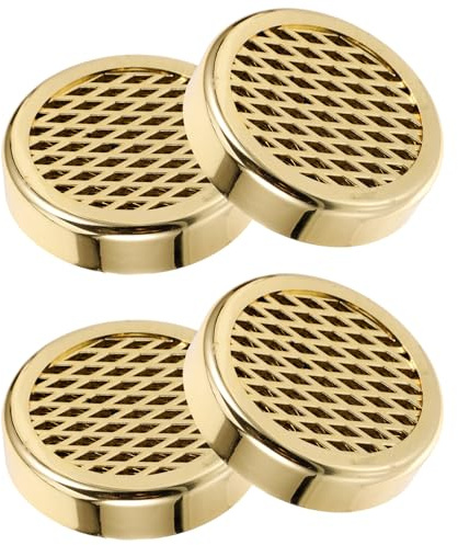 ERINGOGO 4pcs Travel Cigar Humidor Humidifier Insert in Golden Abs and Sponge Material, Convenient round Humidity Device for Cigar and Cut Tobacco Preservation at Home or Travel