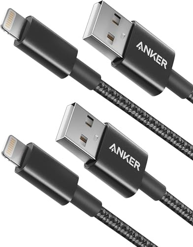Anker iPhone Charger Cable, 6 ft+3.3 ft(2 pack) 331 Cable, Premium Nylon USB-A to Lightning Cable, for iPhone 14 Plus 14 14 Pro Max 13 13 Pro