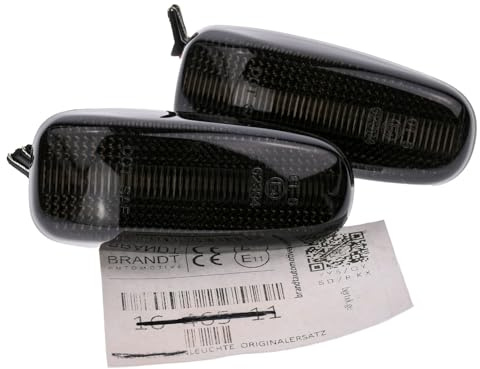 BRANDT Seitenblinker Set LED Blinker + Kabel Schwarz passend für Mercedes C-Klasse W202 S202 E-Klasse W124 C124 A124 W210 CLK C208 A208 SLK R170 Viano W639 Vaneo W414 Sprinter W901 Vario W670 VW LT II