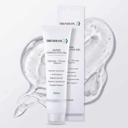 Trendlox Super Conductive Gel 150ml – Microcurrent & Radiofrequency Gel with Niacinamide, Vitamin C & E – Hydrating, Skin Smoothing & Glow Boosting – Fragrance-Free, Suitable for Sensitive Skin
