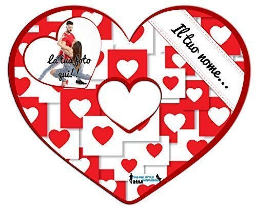 Stampa Personalizzata sotto Piatto in Feltro San Valentino Cuore