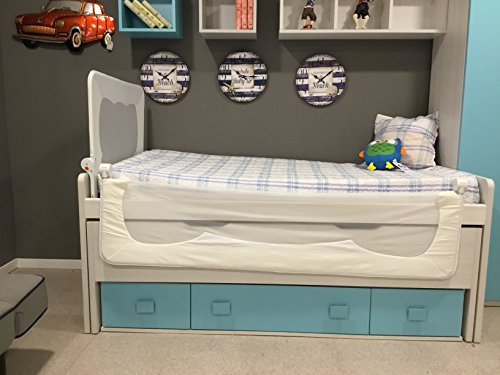 Barrera de Cama para bebé, 90 x 66 cm. Modelo Blanco.Valido para piecero y cabecero