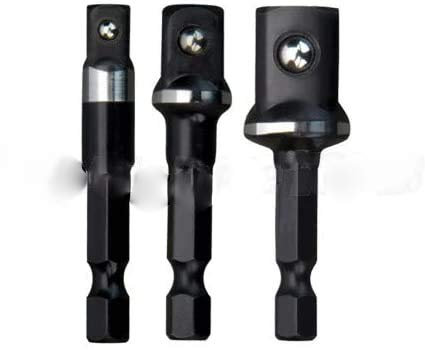 Milwaukee Shockwave 1/4 Hex to 1/4, 3/8, 1/2 Square Socket Adapter Set, 3-Piece