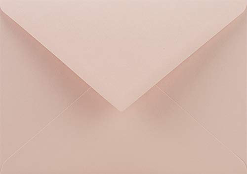 Netuno 25 enveloppes roses pâles C6 114x162mm 115g Sirio Color Nude enveloppes décoratives élégantes rabat pointu enveloppes colorées pour mariage anniversaire baptême invitations cartes de voeux