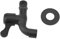Grifo de Agua del Jardín del Golpecito del Soporte de la Pared del Negro del Acero Inoxidable 304 para el Cuarto de Baño(Mop Pool)