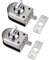 NUZAMAS Lot de 2 serrures de porte en acier inoxydable 304 pour porte en verre sans cadre – Demi-rond
