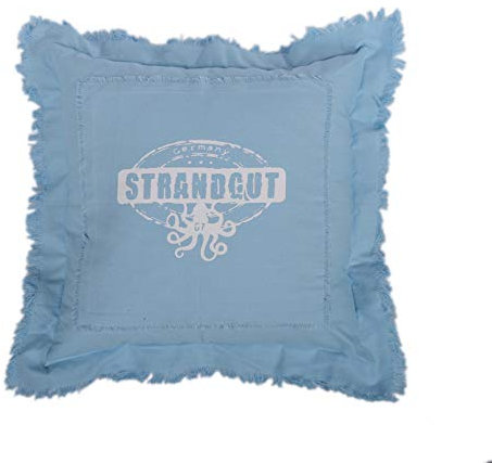 Strandgut07 Kissen mit Reißverschluss, 53 x 53 cm, Hellblau