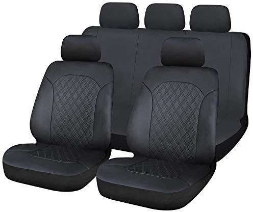 UKB4C Leatherette Full Set Front & Rear Car Seat Covers for VW Volkswagen Golf All Models