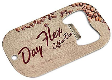 Flaschenöffner aus Edelstahl mit Foto und Namen Spruch selbst gestalten