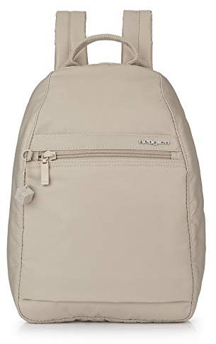 Hedgren VOGUE S Damen Rucksack klein mit RFID Schutz – Wasserabweisender City Rucksack mit Tabletfach & Rückenzugriff – 30 cm – Cashmere Beige