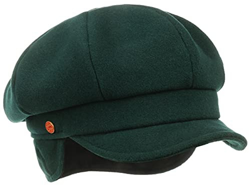 Mayser Camilla Ballonmütze mit Ohrenklappen Earflaps Wollcap Wintermütze Damenmütze Mütze Damen - Made in The EU Wintercap Schirm, Ohrenklappen, Futter, Futter Winter Herbst-Winter - L (58-59 cm)