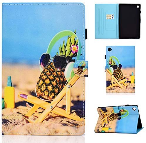 Auslbin Funda para Lenovo Tab M10 FHD Plus 10.3 Pulgadas TB-X606X/TB-X606F Tablet,con Auto Estela/Sueño Función del Soporte y Ranuras de Tarjetas,Piña