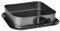 Tradineur - Molde de horno desmontable - cuadrado con bandeja y doble capa antiadherente - 24 cm