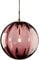 LANMOU Pendelleuchte Glas Vintage, 1-flammig Pendellampe mit Glaskugel Lampenschirm, Höhenverstellbar Kugel Hängelampe Wohnzimmer Kronleuchter Ø20cm Round Hängeleuchte, Kabellänge 120cm,Rot