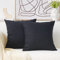 Home Brilliant Cushion Covers 45 x 45 Pack of 2 Decorative Decorations Faux Linen Black Cushion Cover for Bed Couch, 45x45 cm, 18 inch, Black