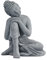 Amosfun Buddha Statues Figurine Miniature Sandstone Buddha Sculpture Home Meditation Yoga Zen Gift Hindu East Asian Tabletop Decorations Grey B