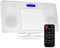 Audizio Nimes Radio Bluetooth Stéréo 50W - Blanc, avec Lecteur CD, Lecteur MP3/USB, 20 Stations Préréglées, Écran LCD, Idéale pour Écouter Vos Musiques Favorites et pour Servir de Réveil