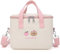 Orvila Bolsa de almuerzo Kawaii, bonita bolsa de transporte bento bordada, bolsa térmica térmica con asas portátiles, lonchera aislada reutilizable japonesa para suministros de regreso a la escuela