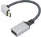 RIIEYOCA 4K Mini HDMI to HDMI Adapter Cable,90 Degree Down Angle Mini HDMI Male to HDMI Female Aluminum Short Nylon Braided Cable,Support 4K UHD,for Laptop,Projector,TV,Monitor,Camcorder(20cm)