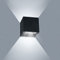 ledmo 20W LED Wandleuchte Innen 6000K Kaltweiß Wandbeleuchtung Auf und ab Verstellbarer Abstrahlwinkel IP65 Wasserdichte Schwarz Außenwandleuchten