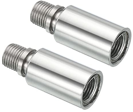 PATIKIL 360 Gradi Inclinato Soffitto Luce Adattatore, 2pz M10 Filetto Lampadari Soffitto Pendente Illuminazione Adattatore per Angolo o Irregolare Soffitto, Cromo