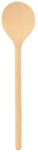 teemando® runder Marken-Kochlöffel aus Holz, 20 cm, Kochlöffel zum Kochen und Backen