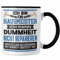 Trendation - Hausmeister Tasse Geschenk Lustiger Spruch Ich Bin Hausmeister Facility Manager Ich Kann Dummheit Nicht Reparieren (Schwarz)