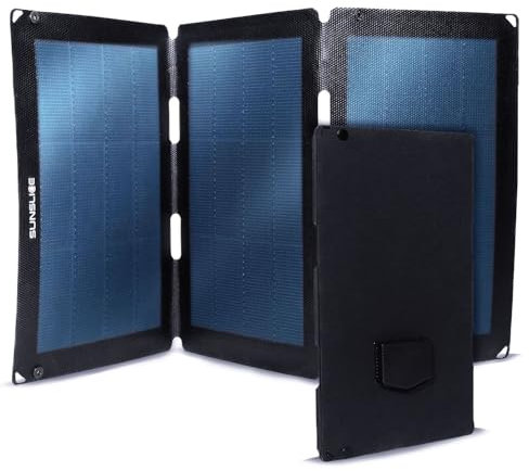 Chargeur Solaire Sunslice Fusion Flex 24W Pliable avec 3 Ports USB et Technologie CIGS, résistant aux intempéries, idéal pour la Recharge Rapide des appareils Mobiles en extérieur
