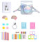 Kit de accesorios de cámara instantánea 11 en 1 para Fujifilm Instax Mini 12 con funda para cámara, álbum de fotos y marcos, marco para colgar en la pared, filtro de color, lente para selfie, Plata