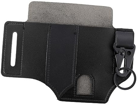 Holibanna 1 Pc de taille de rangement extérieur pochette à outils ceinture étui en cuir Cas ceinture pour hommes caisse à outils sacs de taille banane en cuir ancien lampe de poche