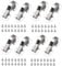 Biwwubik Lot de 8 charnières souples superposées complètes, clip réglable de 10 cm sur charnières de porte d'armoire de cuisine européenne avec 64 vis