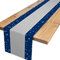 Tischdeko Geburtstag Blau Silber,Tischläufer Geburtstag Deko Happy Birthday Tischläufer Tischdecke für Kinder Mädchen Jungen Geburtstag Party Dekoration 180 x 35cm