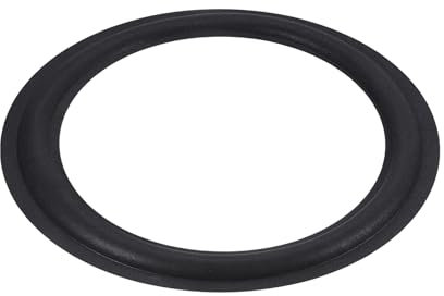 sourcing map Rubber Speaker Foam Edge Surround Rings 12 Inch 215mm x 295mm Perforated Subwoofer Rings Replacement Parts for Speaker Repair or DIY Black
