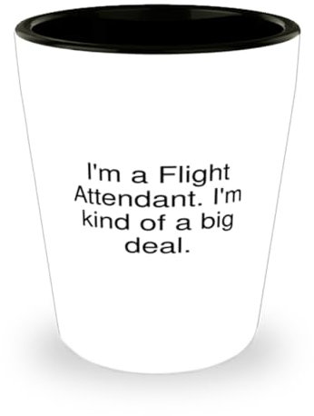 Surprise Flight Attendant Shot Glass, I am a flight attendant, beautiful gifts for colleagues from colleagues, unique birthday gifts