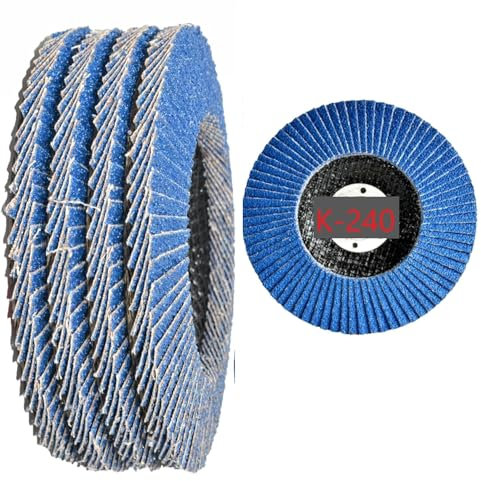 Fächerscheibe 115 Metall | 4 Stück | Korn 60 | Schleifscheiben 115mm Winkelschleifer | Schleifteller/Flexscheiben 115