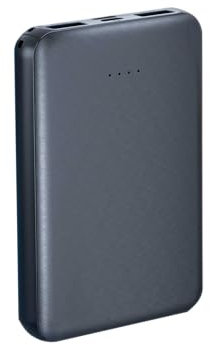 Stock Lider-Bateria Portatil 4 Salidas 5000Mah, Power Bank De Micro USB, Tipo C, Carga Rapida, PortáTil Batería Externa, Ultra-Ligera Power Pack Compacto Power Bank Cargador Compatible (Negro)