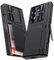 SIXBOX Étui de protection pour Samsung Galaxy Z Fold 6 - Avec compartiment pour cartes, support et cache appareil photo et film de protection des charnières - Robuste - Résistant aux chocs - Pour