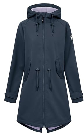 derbe Damen Softshelljacke Island Friese - Dunkelblau 40