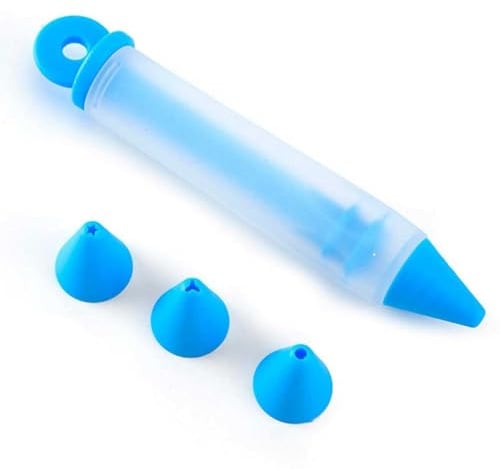 Silicone Food Writing Pen, Cake Icing Tools - DIY Baking Icing Piping Nozzle & Squeeze Cream Gun for Cake, Cookie, and Desserts Decorating