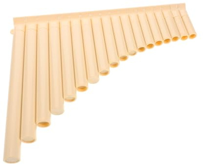 Panflöte für Anfänger mit 18 Pfeifen, Leichtes Musikinstrument | ABS Kunststoff, Komfortabler Griff, Glatter Klang, für Schule, Bildung, Traditionelles Spiel, 18 Rohre