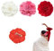 Pack 3 | Clips de Pelo de Clavel para Flamenca | Flor Flamenca Pelo | Peineta Flamenca y Accesorios para la Feria de Abril | Sevillana, Boda y Fiesta | Rosa, Rojo, Blanco