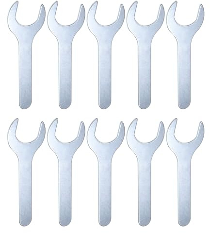 QUARKZMAN 10 Stück Kleiner Schraubenschlüssel Ringschlüssel 30x138x2,2mm metrisch Maulschlüssel U-förmiger Einzelner Ringschlüssel Superdünner Kleiner Flachkopf-Verzinkter für Kfz-Reparatur