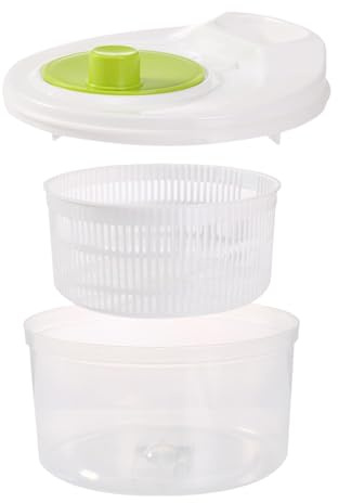 Salad Spinner, Small Lettuce Spinner, Salad Dryer for Washing, Spinner, and Draining Greens, Fruits, and Vegetables
