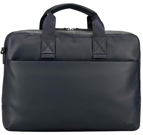 Jost Leder Laptoptasche Businesstasche mit Laptopfach Tromsoe Business Bag Blue dunkelblau