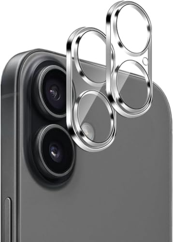 Cracksin [2 Stück] Kameraschutz für iPhone 16 (6.1 Zoll) & iPhone 16 Plus (6.7 Zoll) Objektivschutz 3D 9H Härte Kamera Schutzglas Linse Panzer Schutz Glas Klar