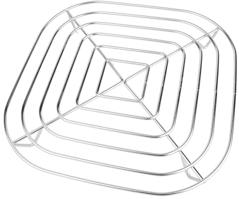 Fukaisu Air Fryer Crisper Rack, Stainless Steel Replacement Parts Grill Tray Plate Containers Compatible with Ninja Crispi Air Fryer FN090 FN091 FN100 FN101 FN103 All Series(Silver)