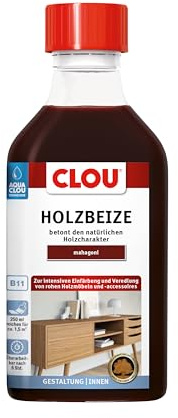 CLOU Holzbeize Mahagoni – Wasserbeize für Möbel & Innentüren – 250 ml