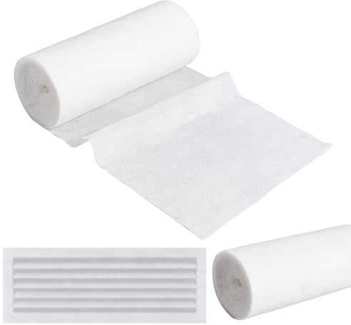 Nbeads 15m x 31cm de rollos de filtro de aire de ventilación blancos, 0,5mm de espesor de malla de fibra electrostática Filtros de aire para ventilación para sistemas HVAC, chimenea, parrilla de