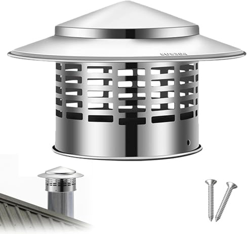 Cappuccio Per Camino In Acciaio Inossidabile 110 160mm Cappello Camino Antipioggia Comignoli Del Tetto, Copertura Per Comignolo, Terminale Canna Fumaria(100mm/4in)