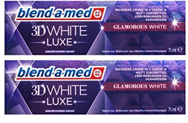 2x blend-a-med 3DWhite Luxe Glamorous WHITE Zahnpasta 75 ml